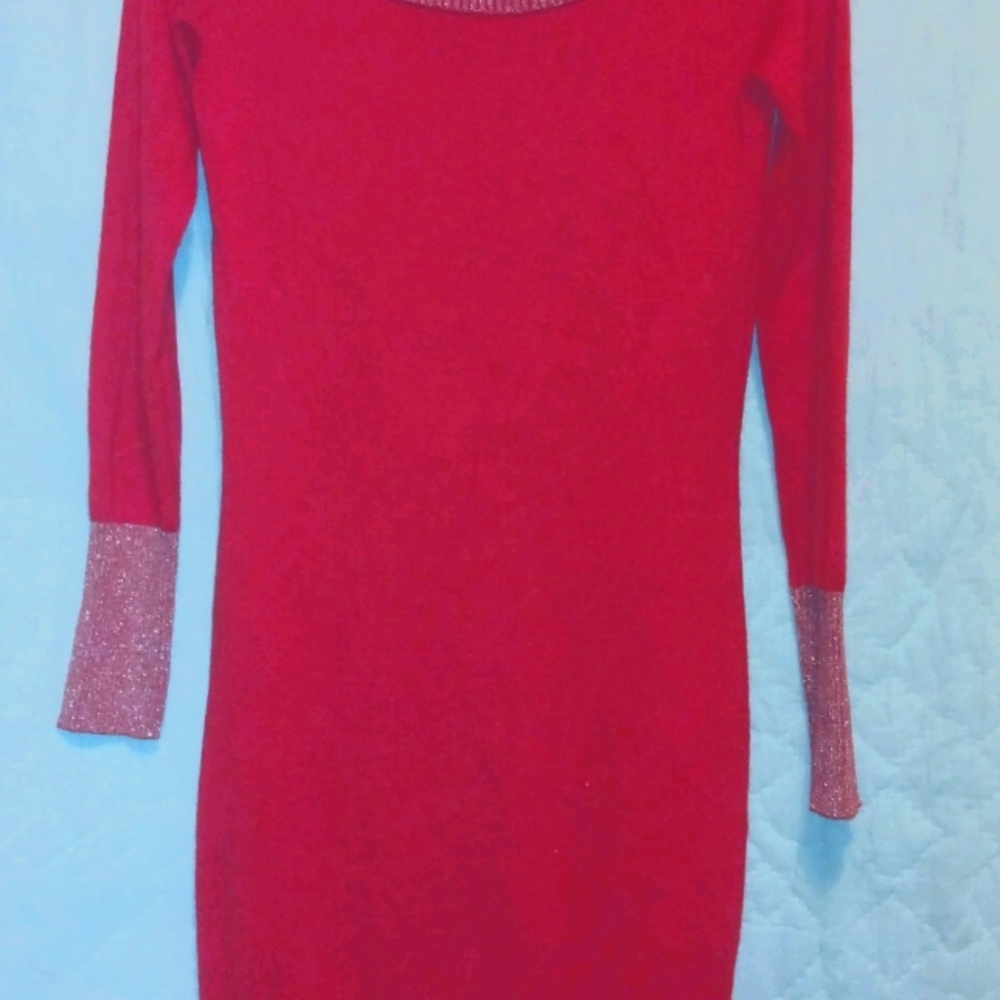 Beautiful redsweater dress NWOT